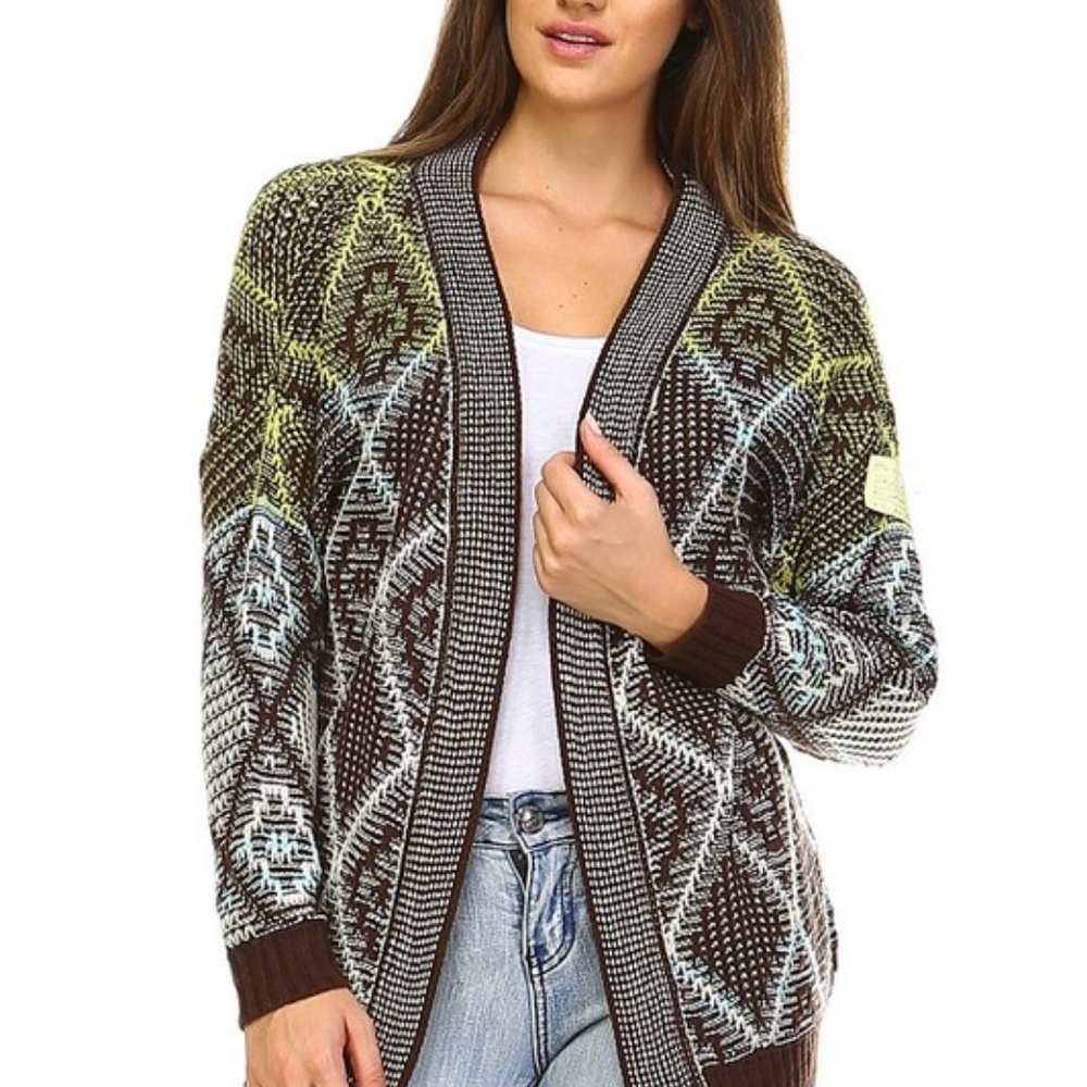 Women's Large Open Front Cardigan Sweater